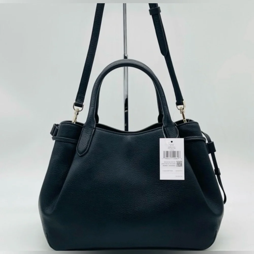 Kate Spade Large Dumpling Satchel. Black Pebbled Leather. NWT. Classic!